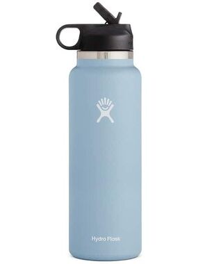 Hydro Flask Rain Blue Insulated Water Bottle Wide Mouth